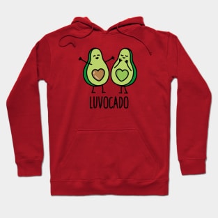 Luvocado love luv Kawaii cute avocado gift idea Hoodie